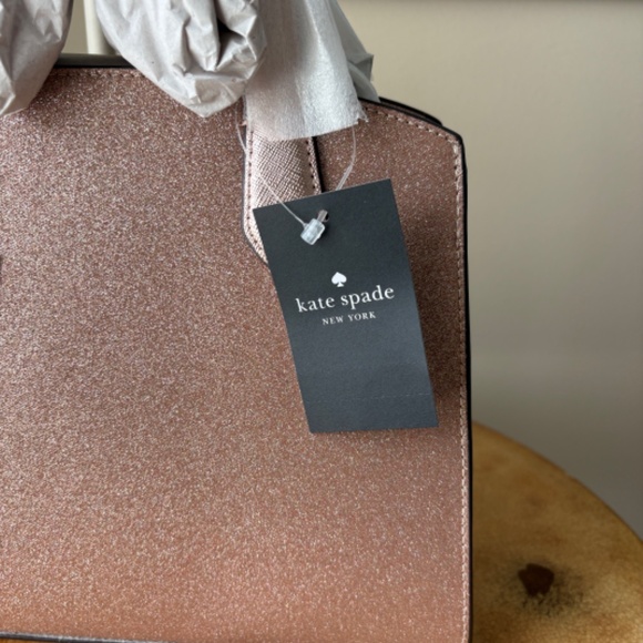 Kate Spade Rose Gold Tinsel Satchel - Picture 6 of 13